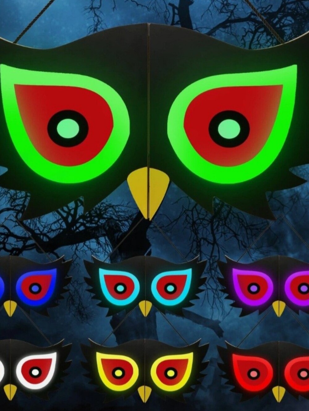 BLcTec Halloween Spooky Eyes Lights 7 Colors Modes USB and battery